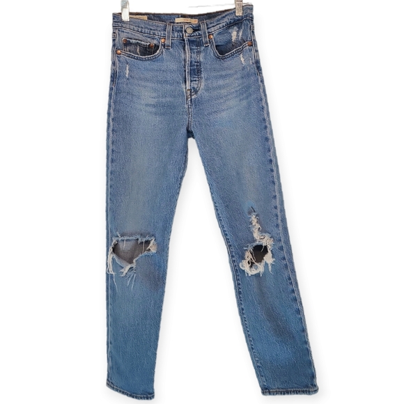 Levi's Premium Wedgie Icon Fit Ankle Jeans size 27 - Picture 3 of 10